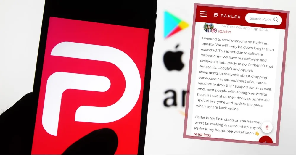 Parler nu volledig van internet verbannen: Amazon trekt stekker uit servers