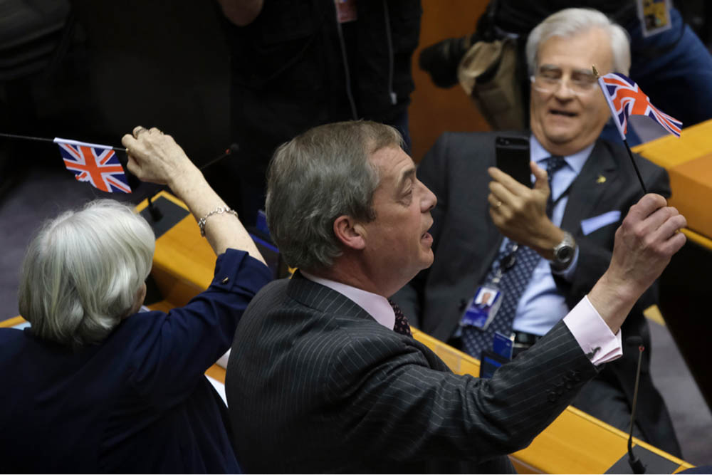 Nigel Farage in het Europees Parlement (Shutterstock)
