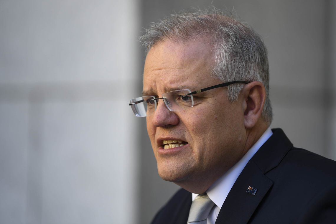 Australisch Premier Scott Morrison (Liberal Party). Foto Shutterstock