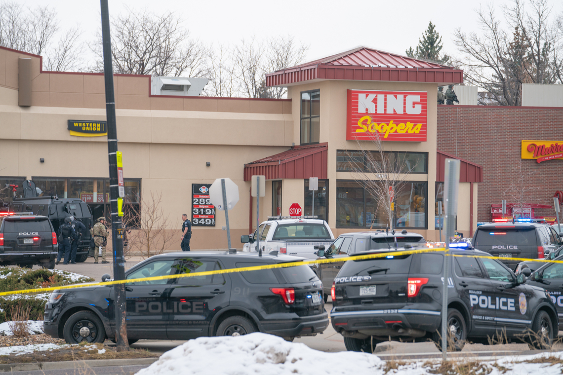 De King Soopers-supermarkt waar de schietpartij plaatsvond. Foto Shutterstock