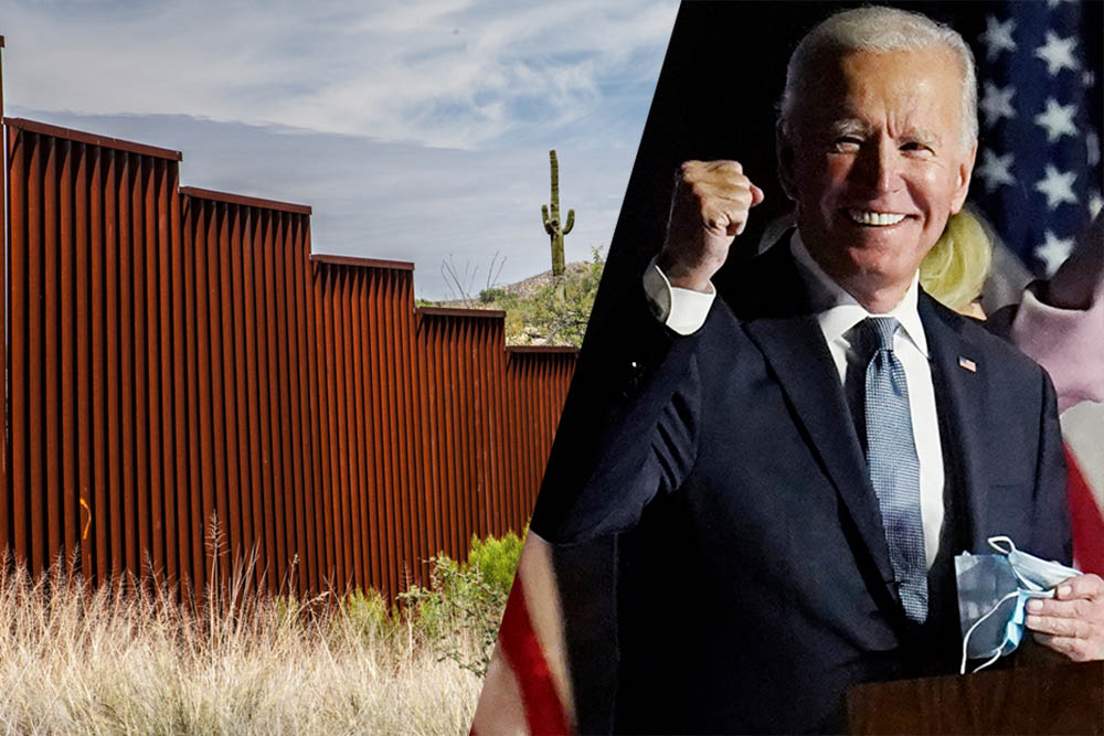 De grensmuur in Arizona / President Joe Biden (Shutterstock)