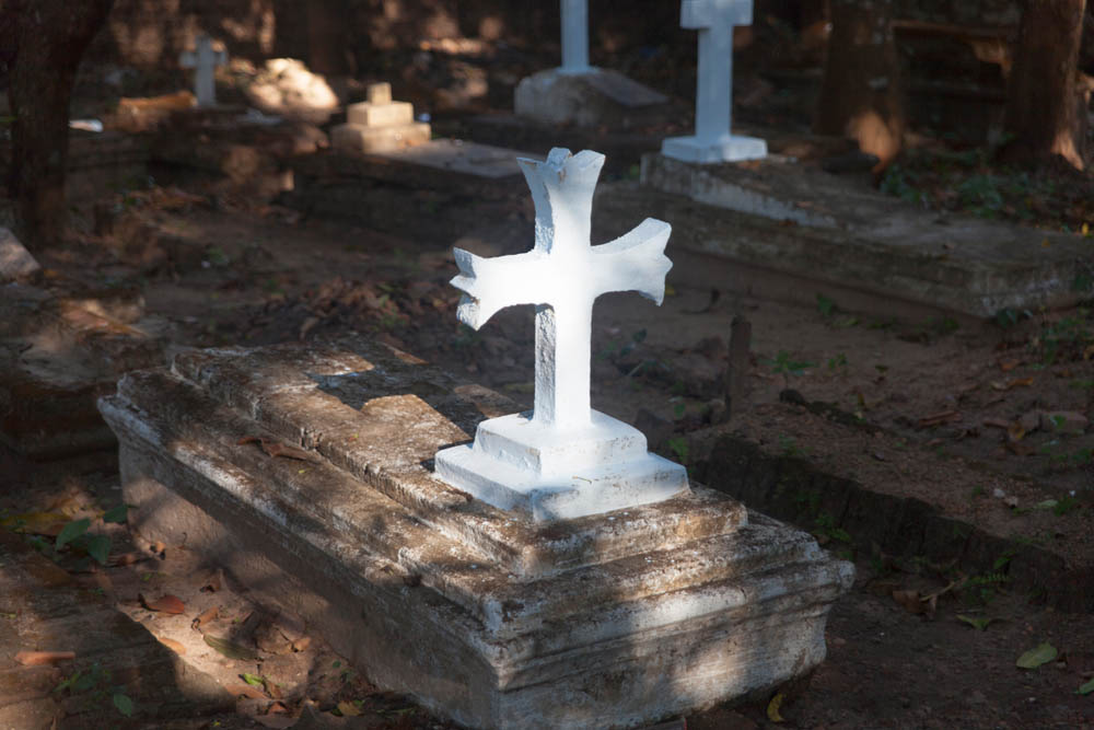Een christelijk kerkhof in Myanmar (Shutterstock)