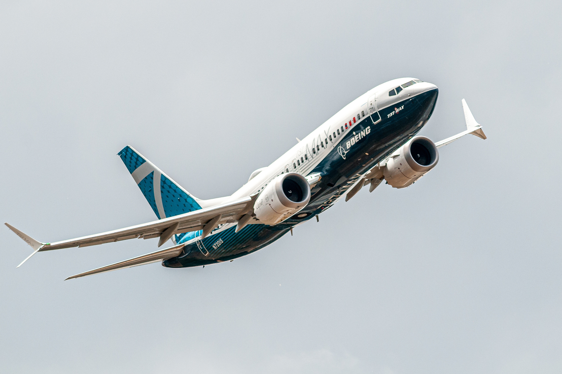 Een Boeing 737 MAX-toestel. Foto Shutterstock