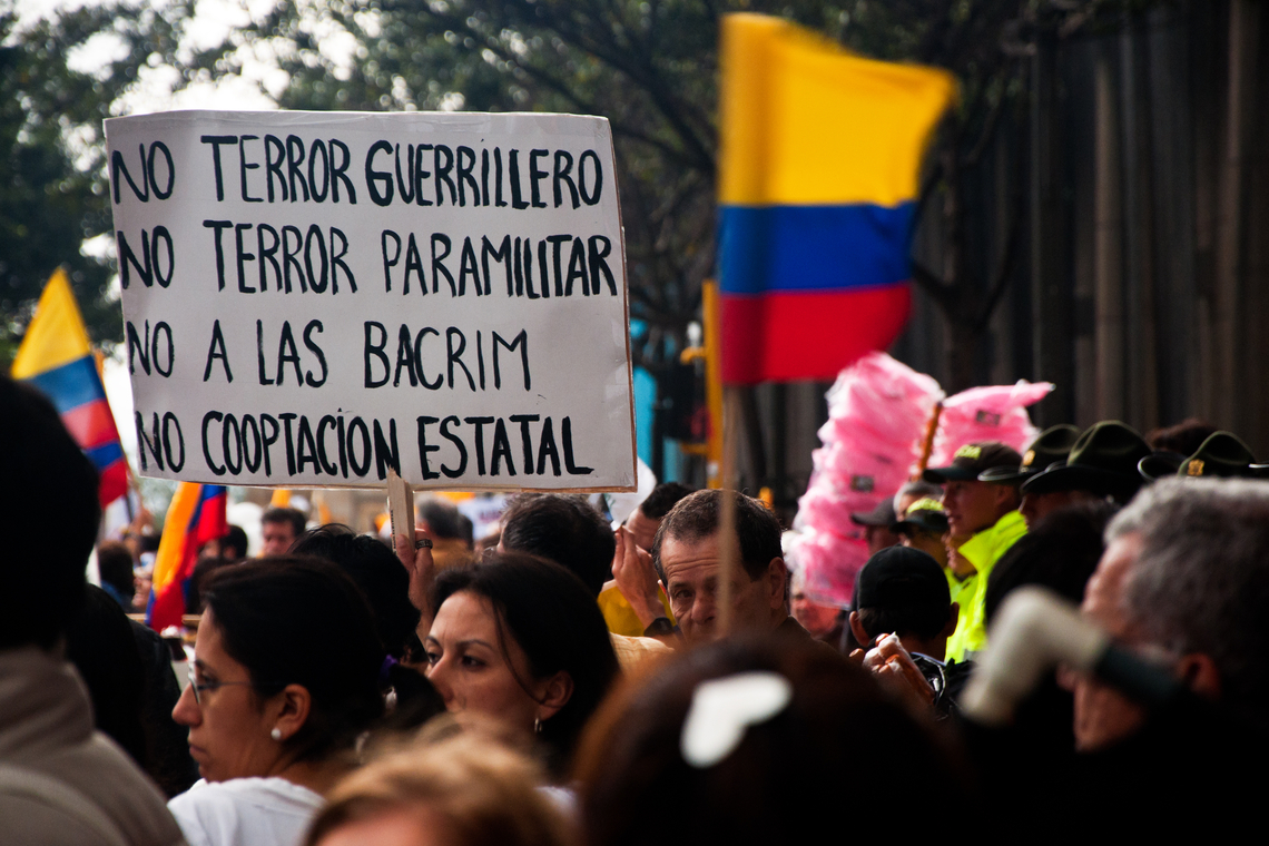 Protest tegen FARC. Foto Shutterstock.