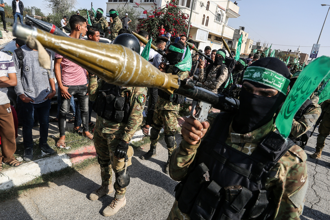 Palestijnse militanten van Hamas. Foto Shutterstock.