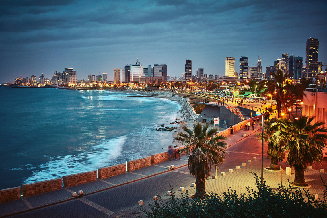 Nachtzicht van Tel Aviv - Foto: Shutterstock