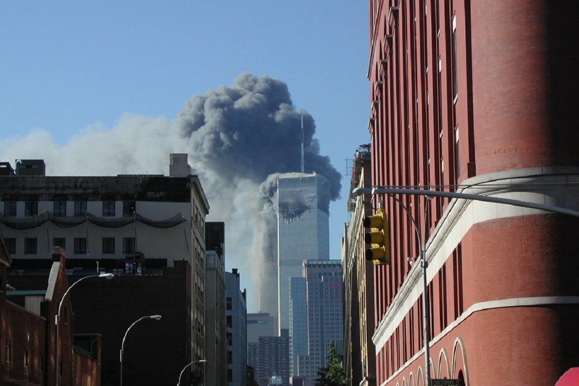 De aanslagen van 11 september 2001. Foto Wikimedia commons