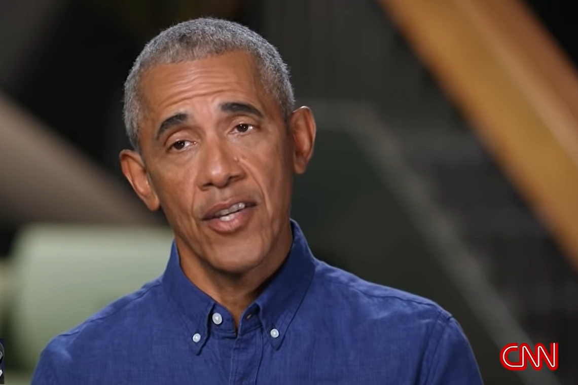 De voormalige Amerikaanse president Obama tijdens een interview voor CNN. Foto YouTube