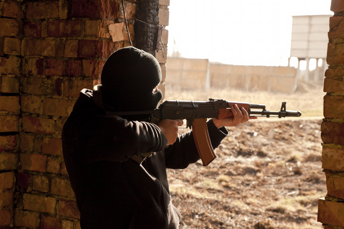 Een terrorist. Foto Shutterstock.