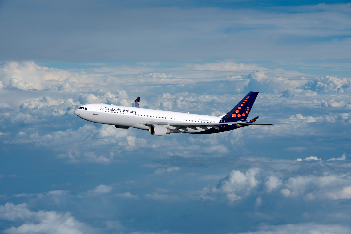 Een vliegtuig van Brussels Airlines. Foto Shutterstock.