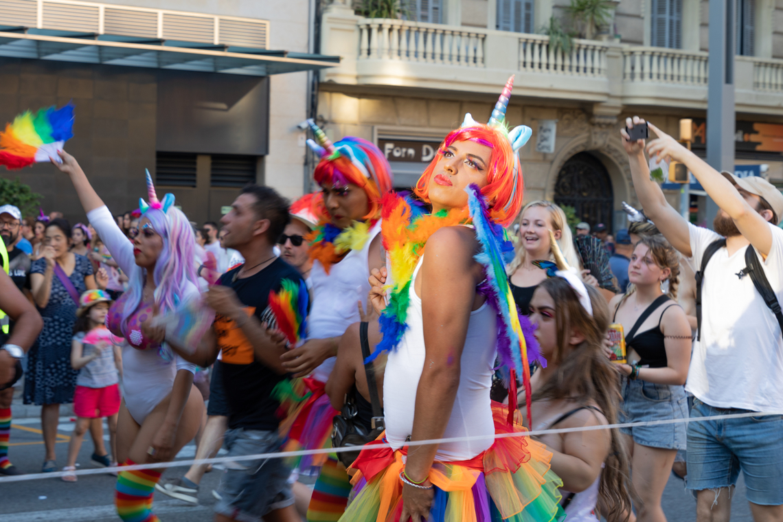 Foto van Gay Pride Parade in Barcelona, 2019. Foto Shutterstock.