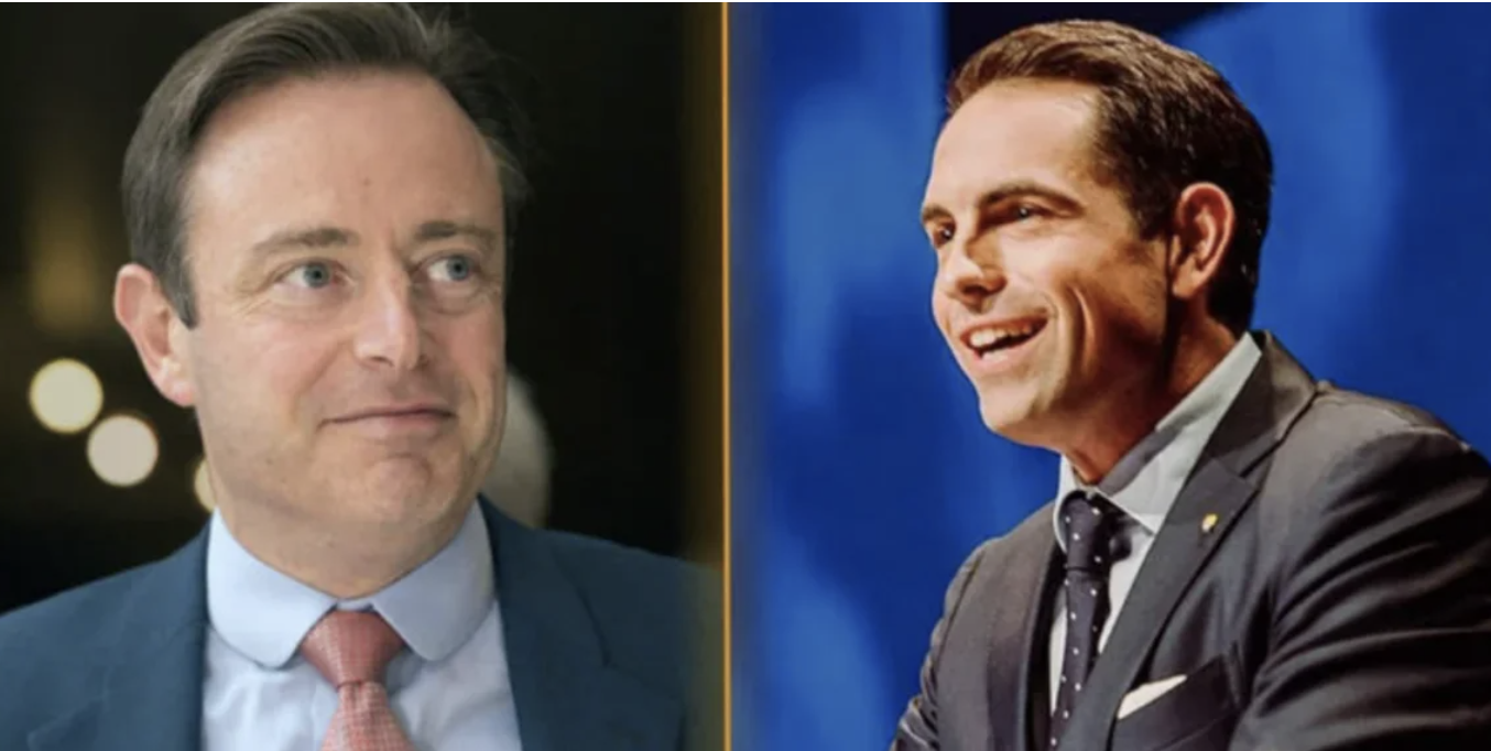 Bart De Wever en Tom Van Grieken. Foto PALNWS.