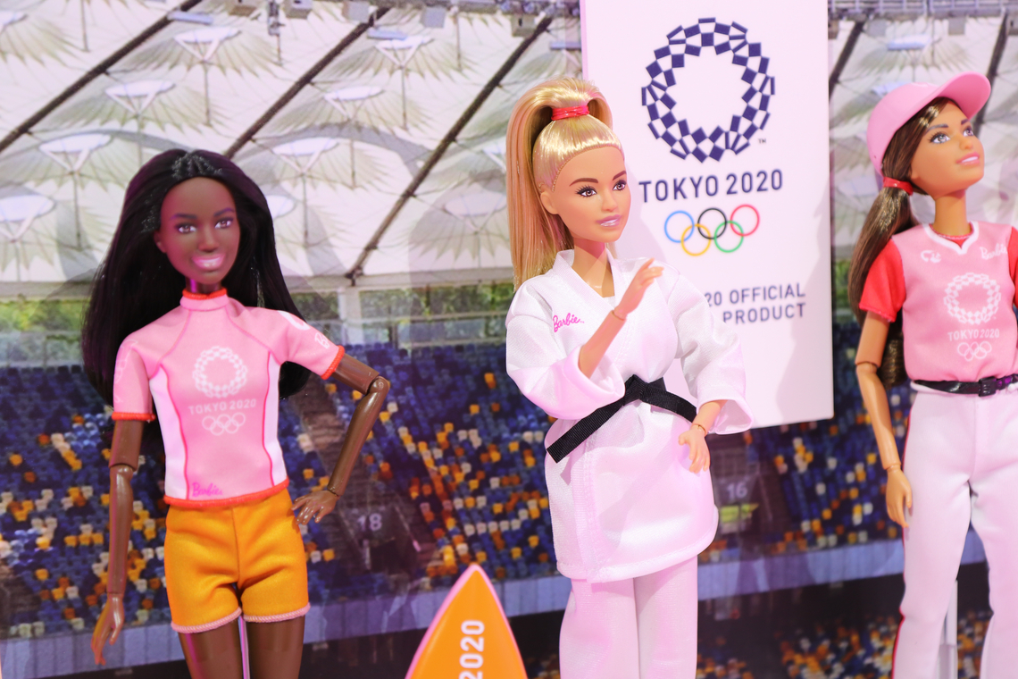 De officiële Barbiecollectie voor de Olympische Spelen in Tokio. Foto Shutterstock