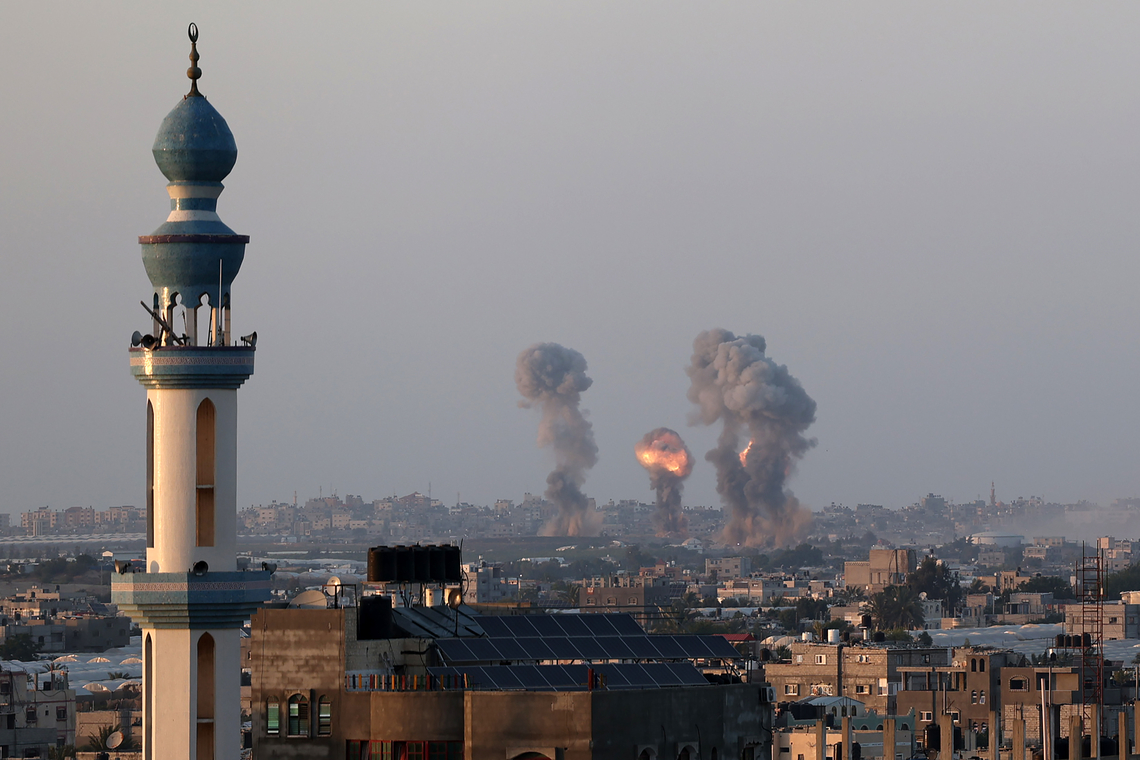 Israëlische bombardementen op de stad Rafah in mei - Afbeelding: Shutterstock
