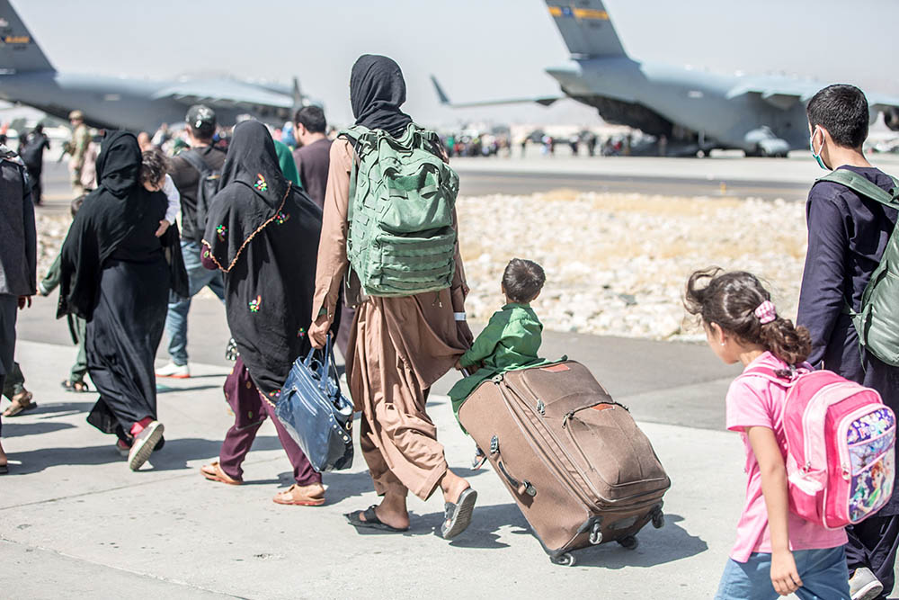 Evacuatie van Afghanen in Kaboel (Photonews)