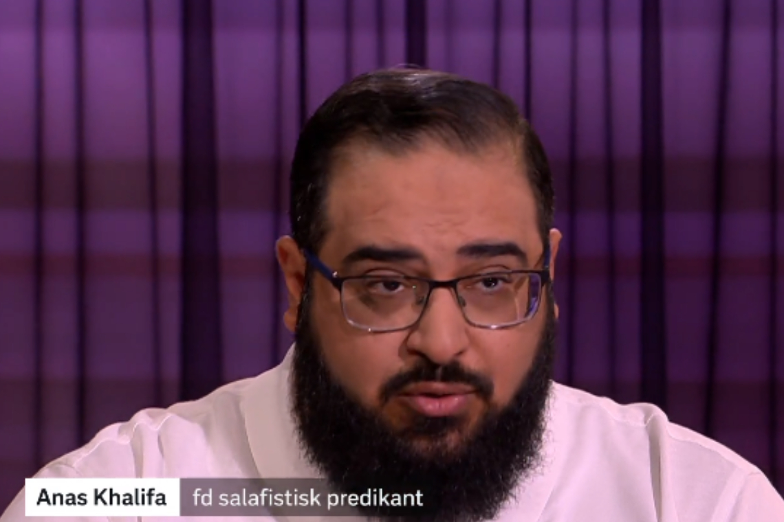 De ex-prediker Anas Khalifa - Afbeelding: schermafbeelding uit het SVT-interview