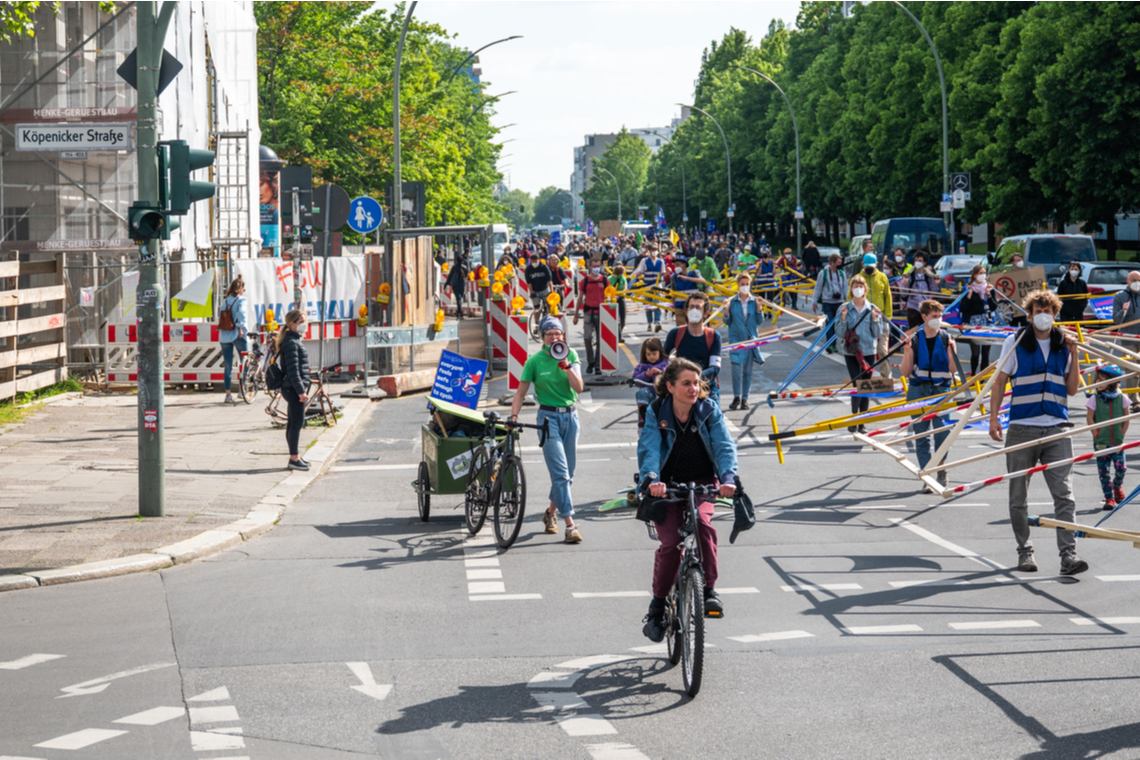 Protesten in Berlijn voor een autoverbod in de stad - Afbeelding: Shutterstock