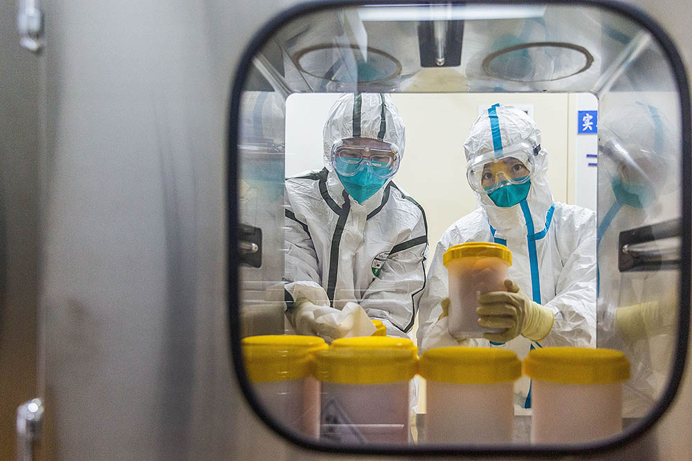 Wetenschappers in een Chinees laboratorium, ter illustratie. (Photonews)