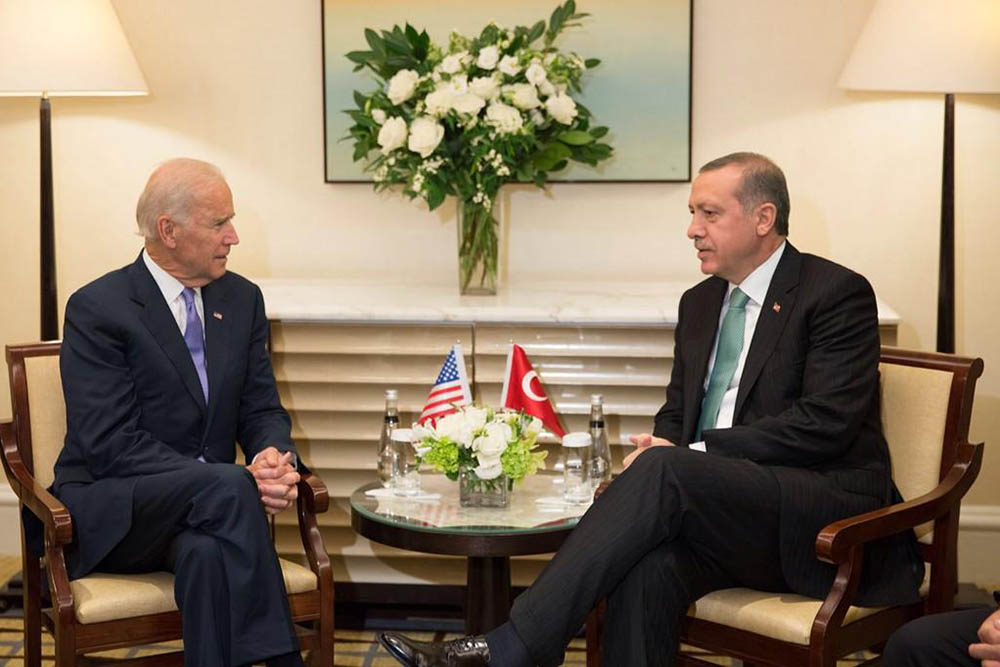 Joe Biden en Recep Tayyip Erdogan (Wikimedia)