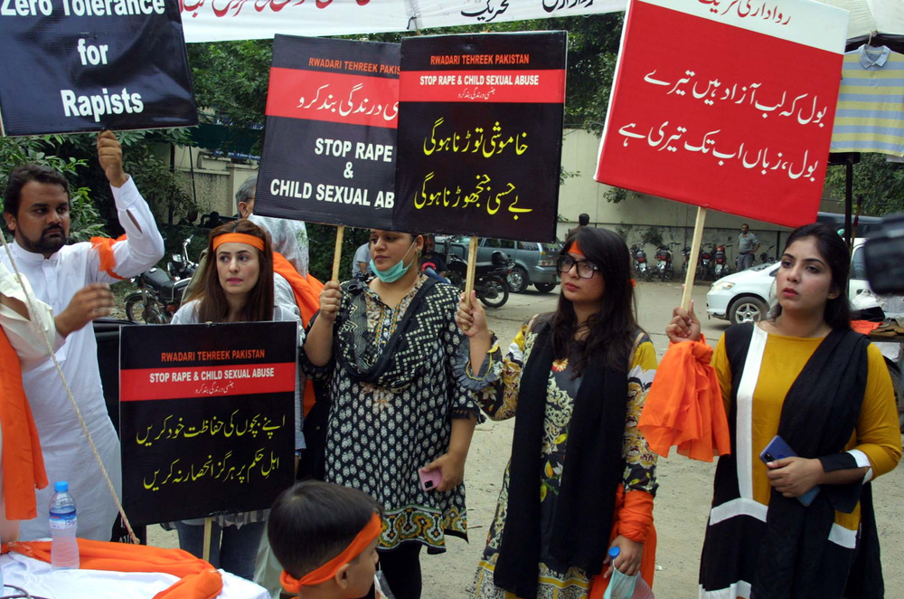 Een betoging tegen verkrachting in Pakistan. (Shutterstock)
