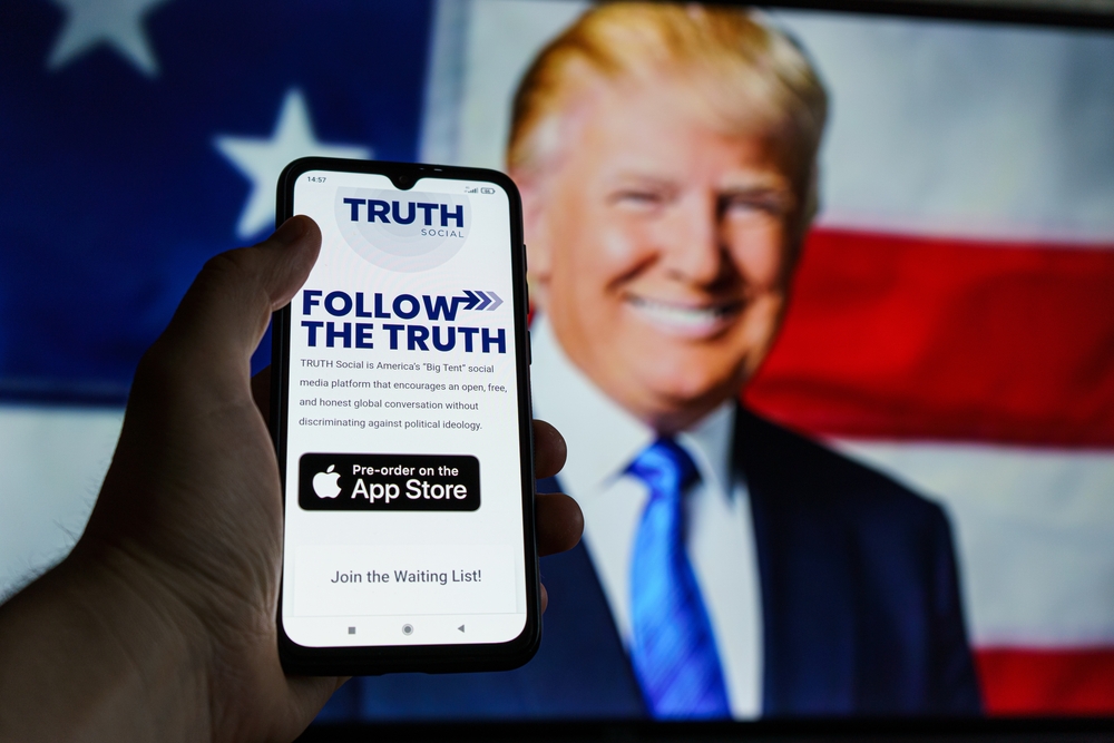 Truth Social is het toekomstige sociaal netwerk van Donald Trump (Shutterstock)