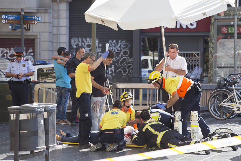 De nasleep van de aanslag in Barcelona (Photonews)