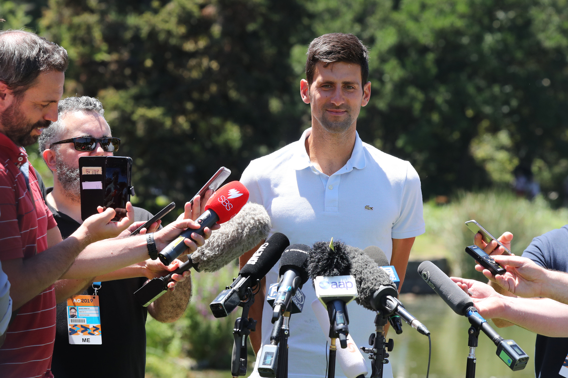 Novak Djokovic op de Australian Open in 2019 - Afbeelding: Shutterstock