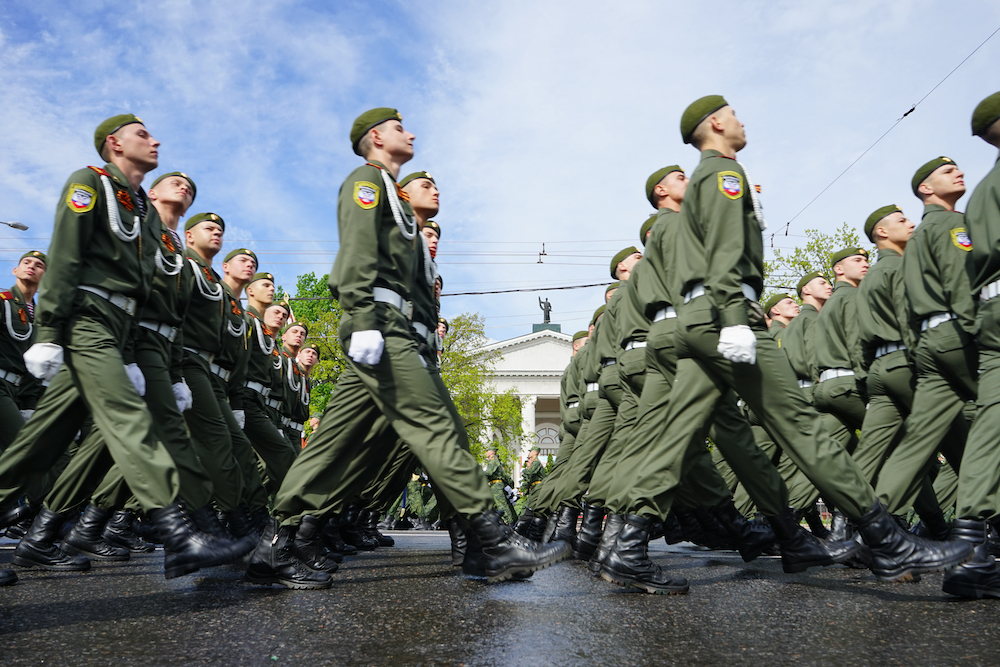 Militaire mars in het Donetsbekken (Shutterstock)