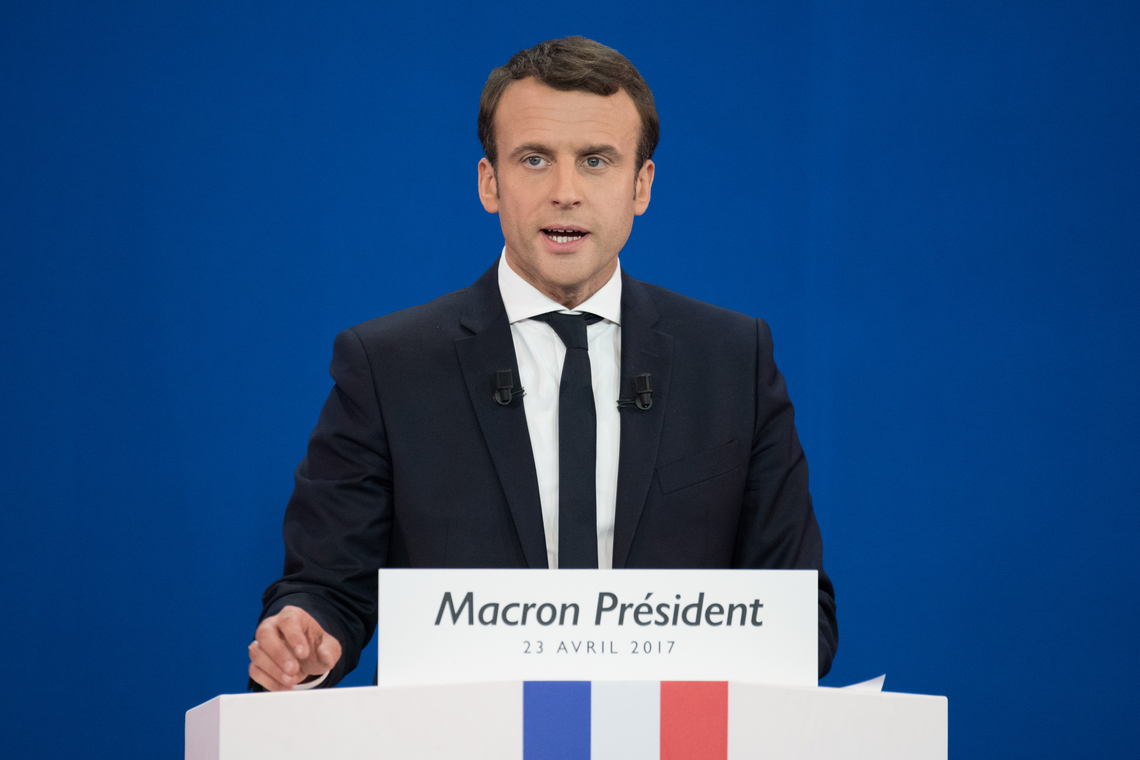 Emmanuel Macron tijdens zijn campagne in 2017 - Afbeelding: Shutterstock