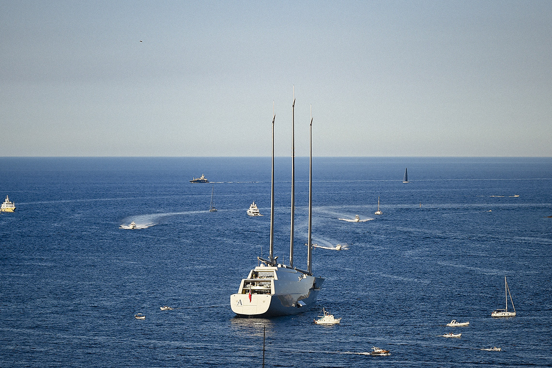 De in beslag genomen 'Sailing Yacht A'