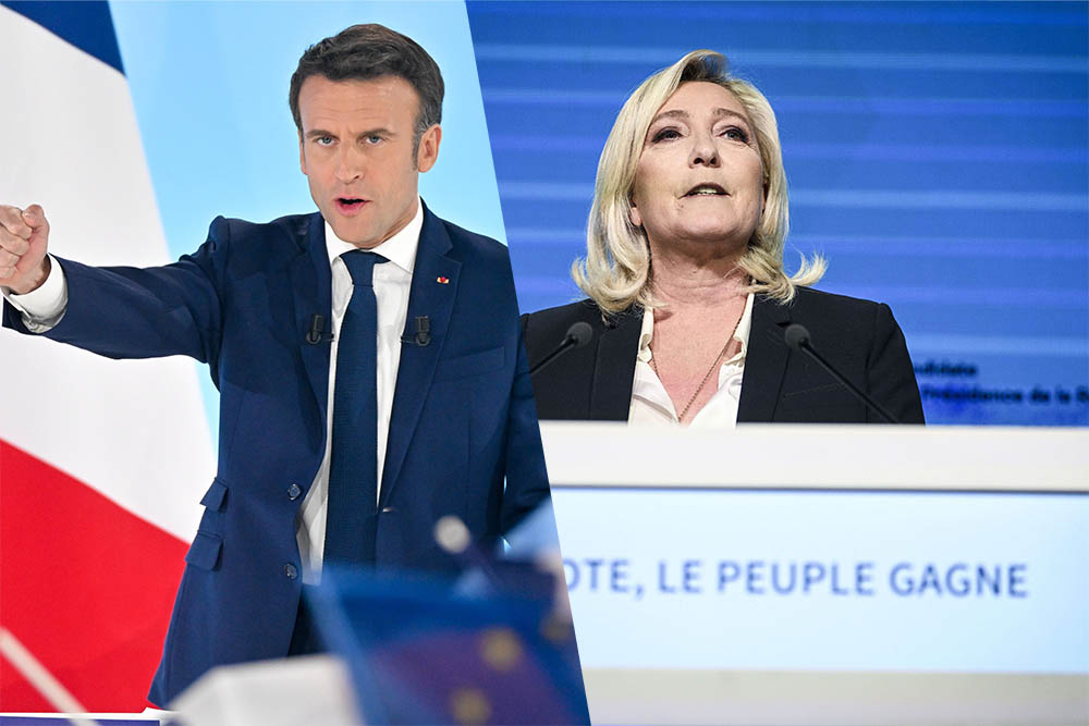 Emmanuel Macron & Marine Le Pen (Photonews)
