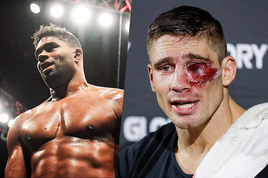 Ook Verhoeven ziet een gevecht tegen Overeem zitten. Foto's Twitter en Photo News.