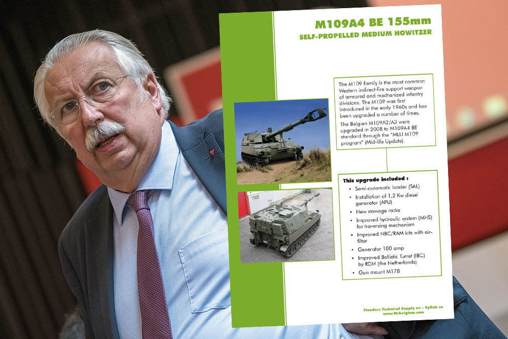 André Flahaut (Photonews) & M109's in de catalogus van Flanders Technical Supply