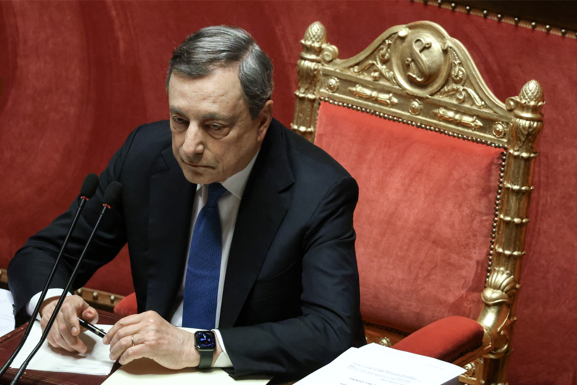 Italiaanse president aanvaardt ontslag van premier Draghi