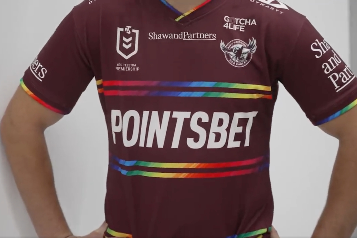 Australische rugbyspelers weigeren gay pride-shirts te dragen