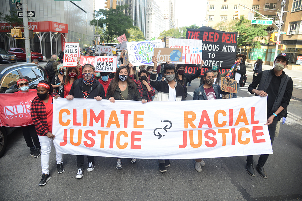 Geestesgenoten van het Climate Justice Camp in New York (Photonews)