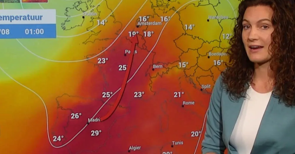 Illustratie weerbericht (Screenshot Weerplaza)