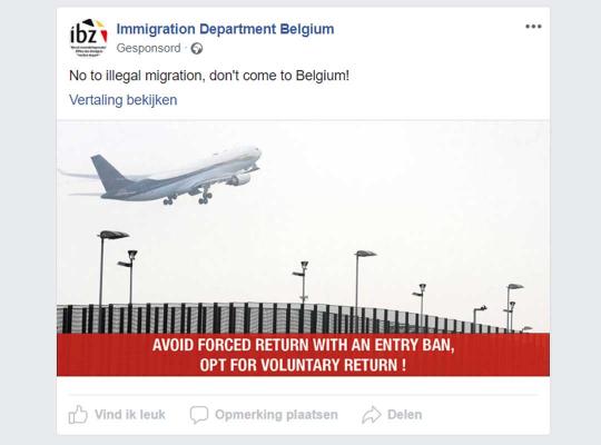 Facebook-campagne raadt transmigranten af naar België te komen | Theo  Francken