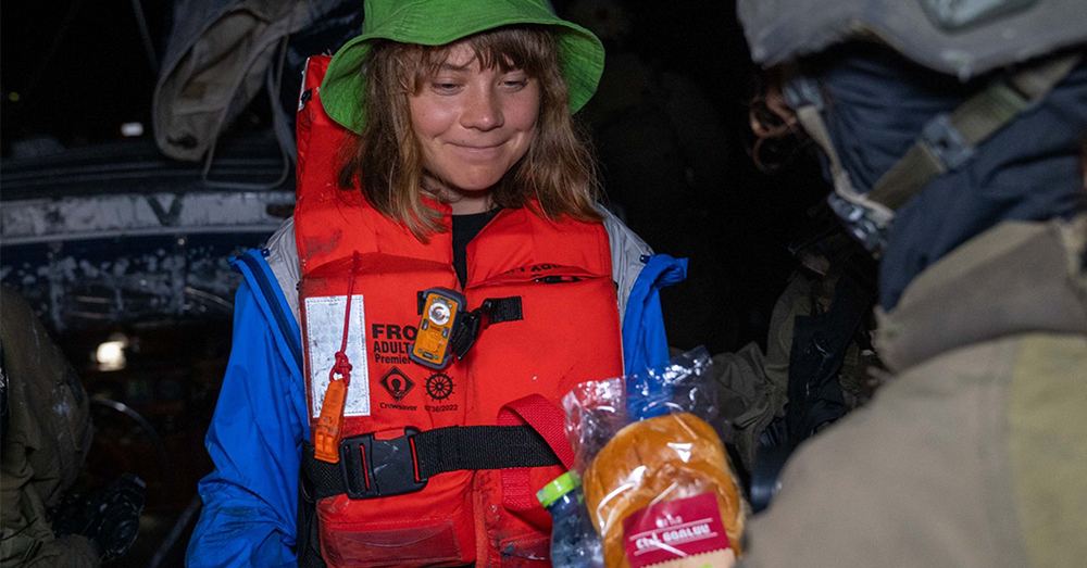 Een vorige poging van Thunberg werd onderschept (Photonews)