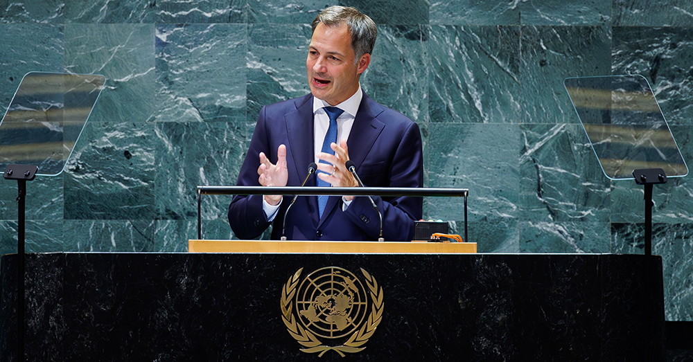 Alexander De Croo VN-topfunctie. Foto Belga