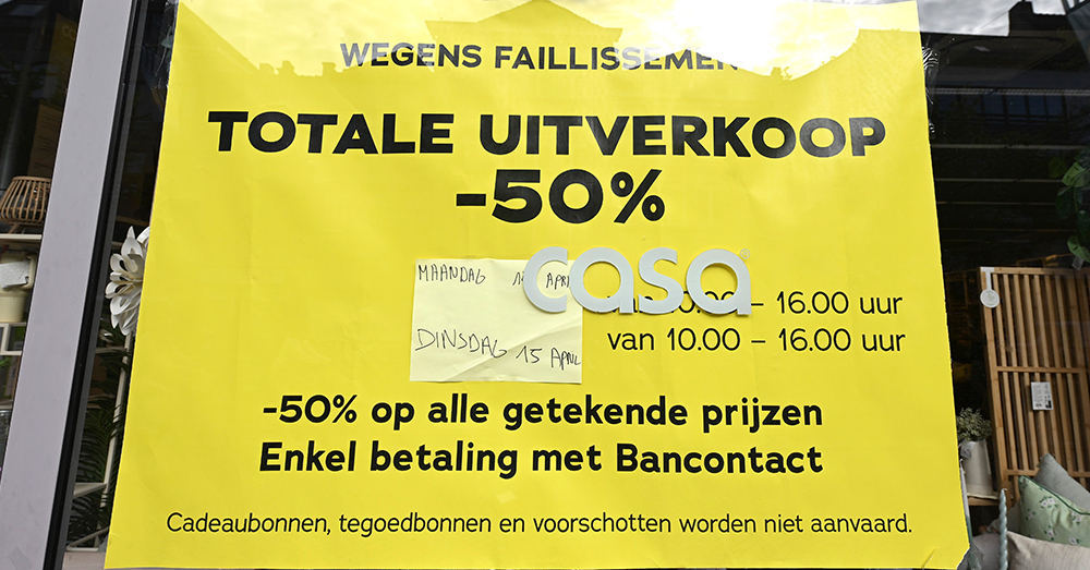 Het faillissement van Casa was tekenend, Faillissementen Europa 2025