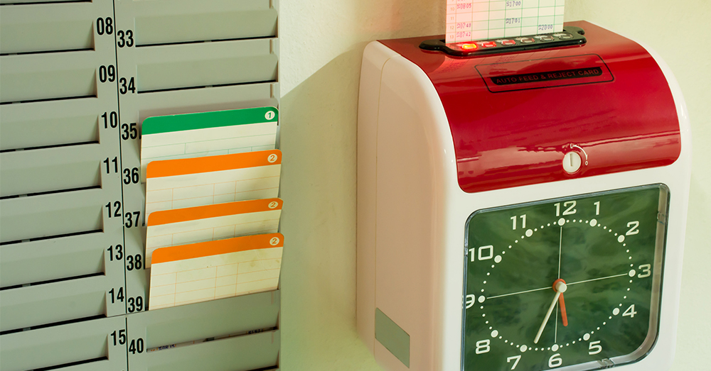 Een ouderwetse prikklok, binnenkort in elk bedrijf? (Shutterstock)