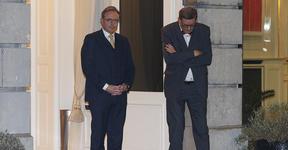 Euroclear-vergadering met Bart De Wever en Friedrich Merz (Belga)