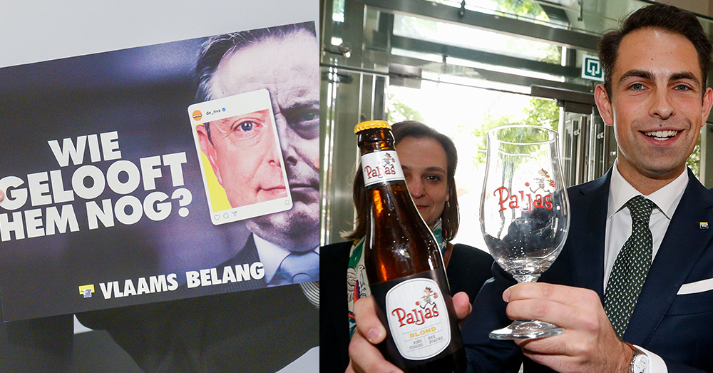 Het paljas-incident van De Wever met Van Grieken en de persoonlijke campagne van VB tegen De Wever tonen de aversie van partijen tegen elkaar. Foto Belga