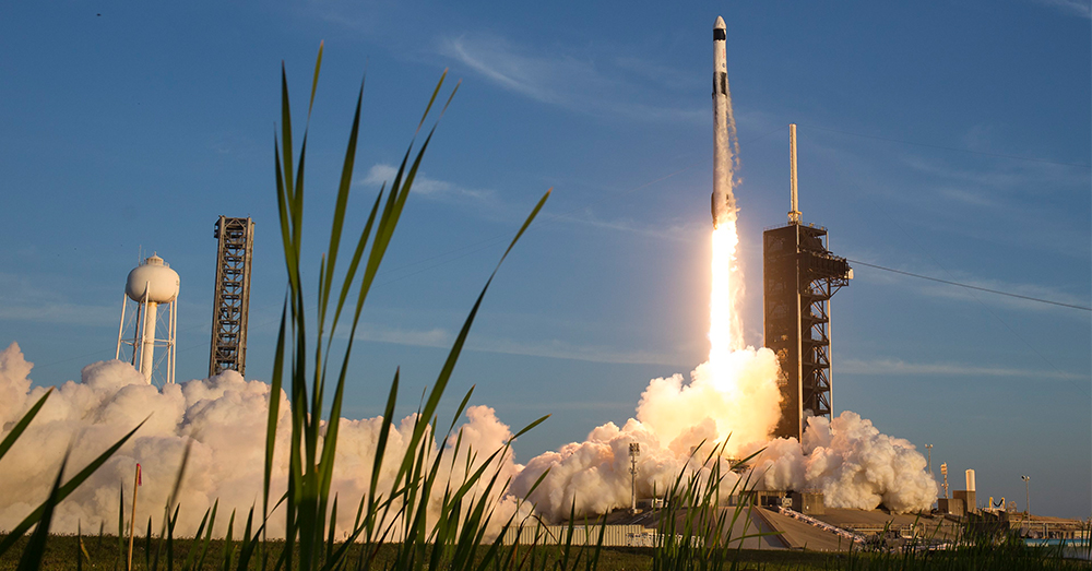 Lancering van een SpaceX Falcon 9-raket (Photonews)