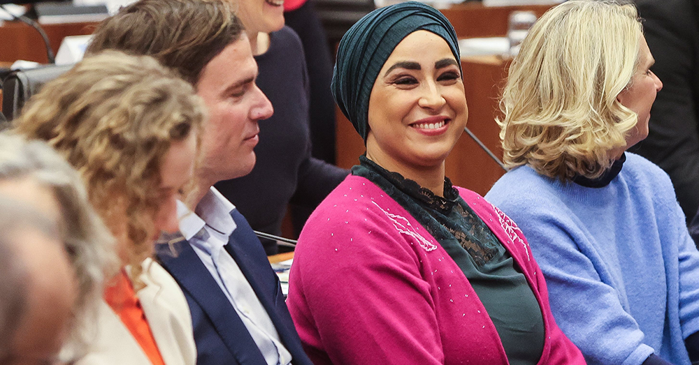 De Gentse schepen Hafsa El-Bazioui (Groen) zegt geen kandidaat te zijn voor het voorzitterschap (Photonews)