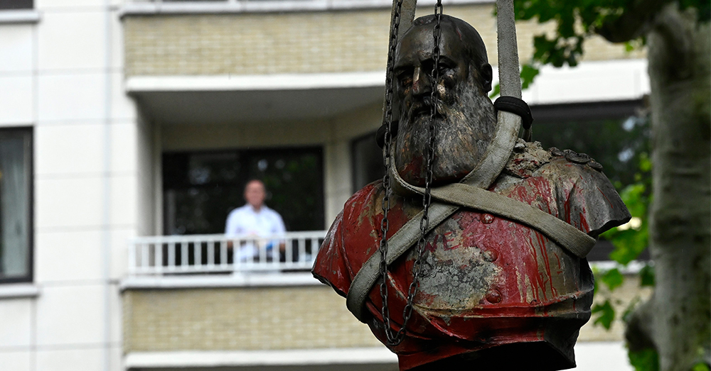 Het standbeeld van Leopold II werd eerder al verwijderd uit het Gentse Zuidpark (Photonews)