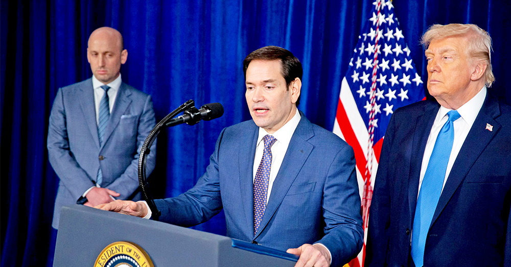 Marco Rubio en Trump hielden na de militaire operatie een persconferentie (Photonews)