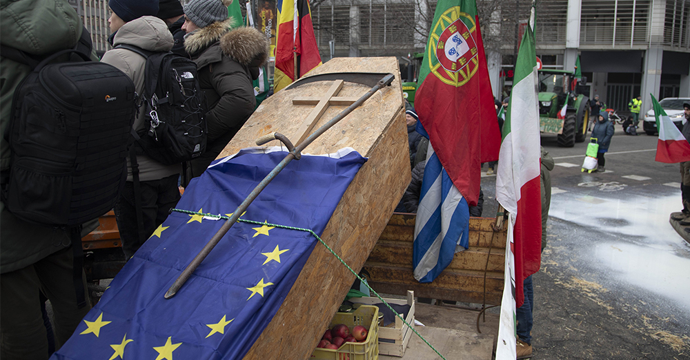 Protestactie in Brussel tegen het Mercosur-handelsakkoord (Photonews)