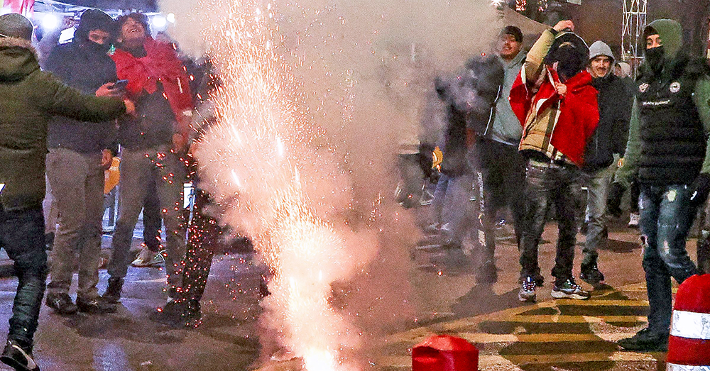 Rellen tijdens Africa Cup Brussel Antwerpen Marokko (Photonews)